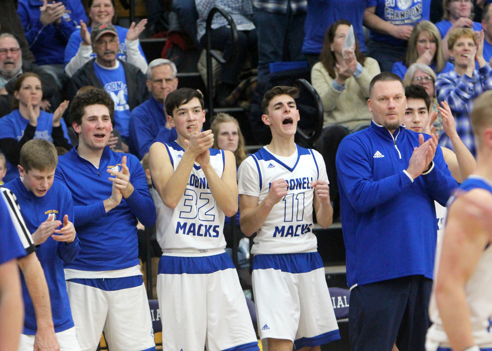 Athens vs McDonell boys basketball at Eau Claire Memorial 3-7-19